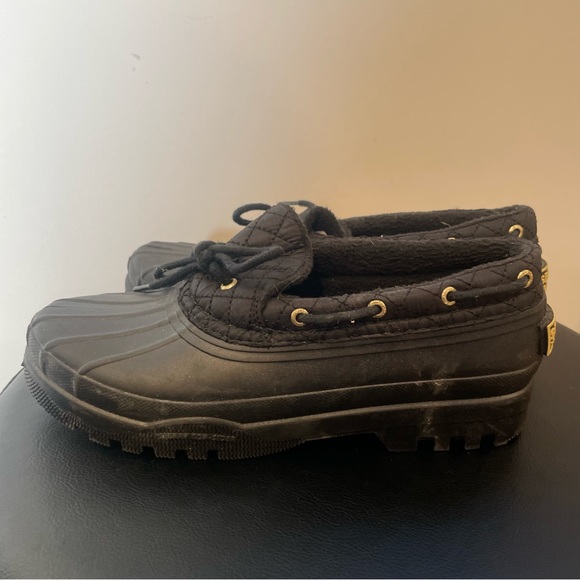 SPERRY Top Sider Black Rubber Duckling Women's Shoes Size 8.5 Waterproof - Picture 1 of 8